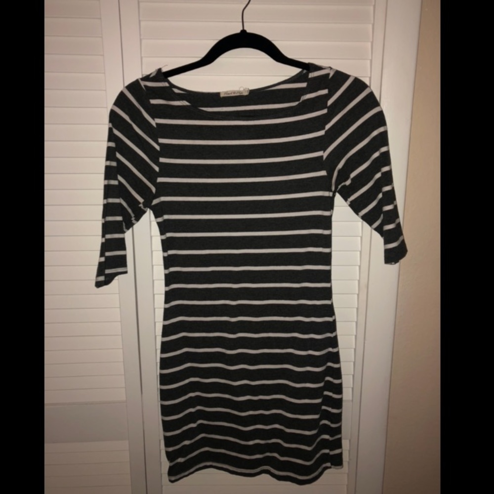 Grey & White stripe dress.